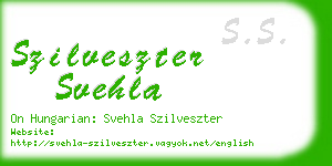 szilveszter svehla business card